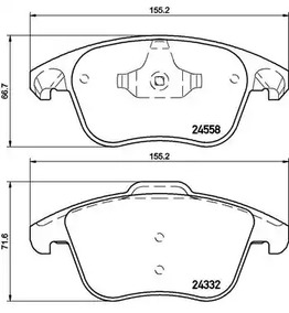 P 61 117 BREMBO Тормозные колодки