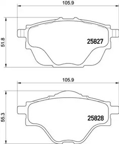 Тормозные колодки BREMBO P 61 124