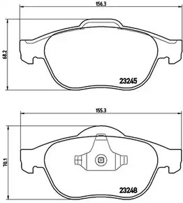 P 68 032 BREMBO Тормозные колодки