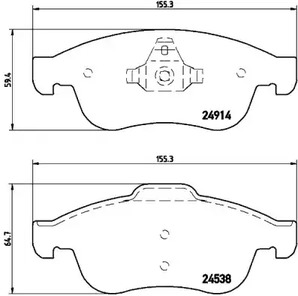 P 68 050 BREMBO Тормозные колодки