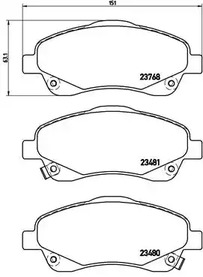 P 83 046 BREMBO Тормозные колодки