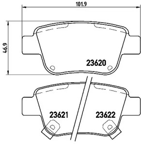 P 83 047 BREMBO Тормозные колодки