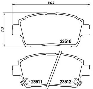 Тормозные колодки BREMBO P 83 051