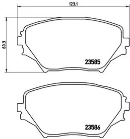 P 83 055 BREMBO Тормозные колодки