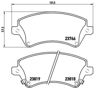 P 83 064 BREMBO Тормозные колодки