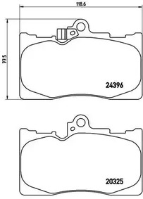 P 83 072 BREMBO Тормозные колодки