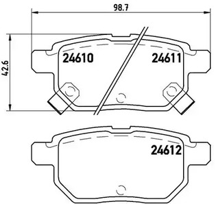 P 83 083 BREMBO Тормозные колодки