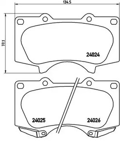 P 83 102 BREMBO Тормозные колодки