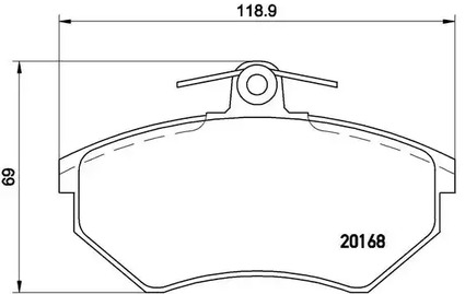 P 85 011 BREMBO Тормозные колодки