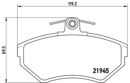 Комплект тормозных колодок, дисковый тормоз BREMBO P 85 032