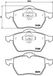 P 85 036 BREMBO Колодки тормозные дисковые