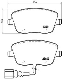 Комплект тормозных колодок, дисковый тормоз BREMBO P 85 077