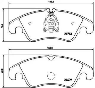 P 85 098 BREMBO Тормозные колодки