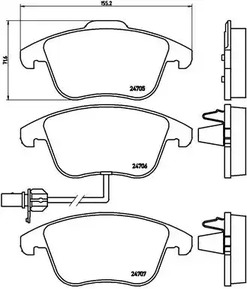 P 85 113 BREMBO Тормозные колодки