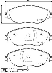 P 85 144 BREMBO Колодки тормозные дисковые