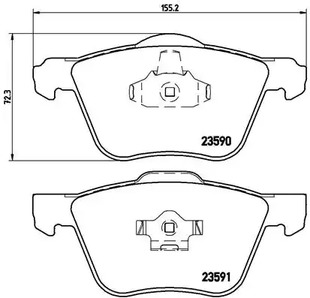 P 86 022 BREMBO Тормозные колодки