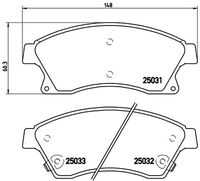 P 59 076X BREMBO Колодки тормозные дисковые /комплект 4 шт