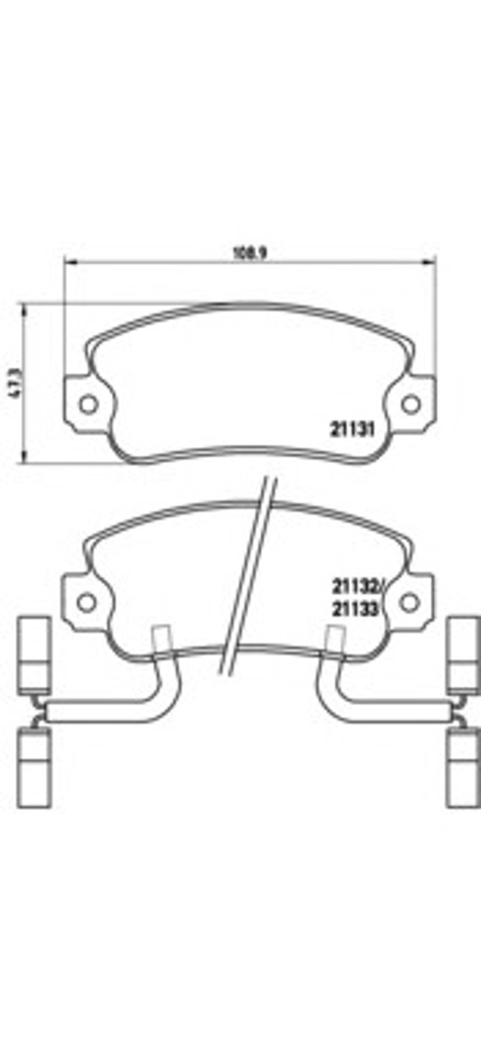 P23031 BREMBO Колодки тормозные дисковые