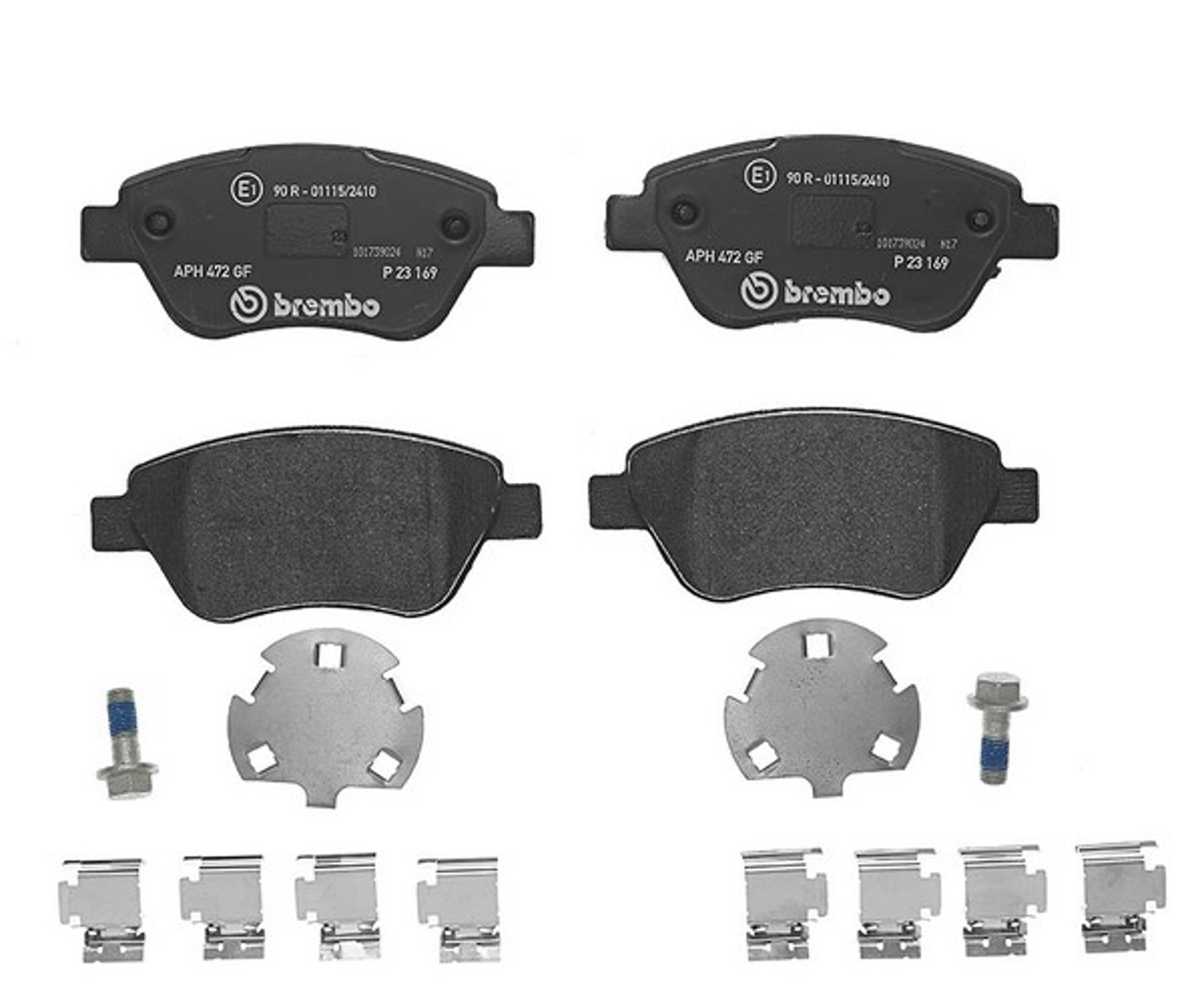 P23169 BREMBO Колодки тормозные дисковые