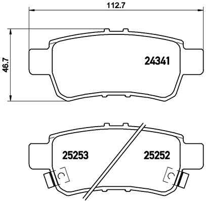Колодки тормозные дисковые комплект BREMBO P28062