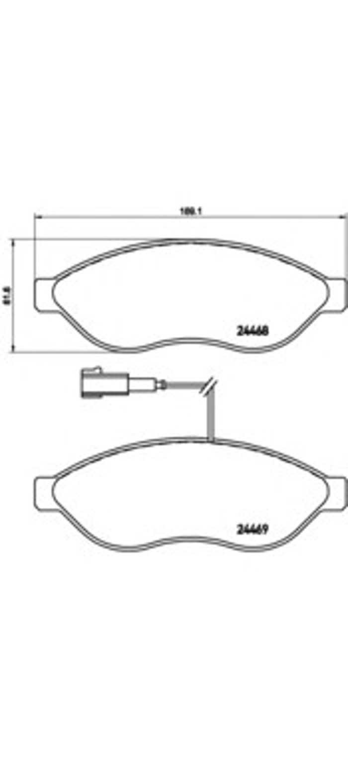 P61090 BREMBO Колодки тормозные дисковые