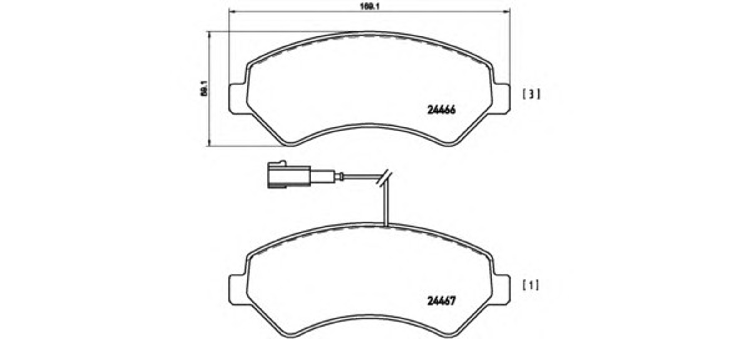 P61093 BREMBO Колодки тормозные дисковые