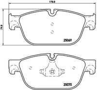 Колодки тормозные дисковые передние BREMBO P61107