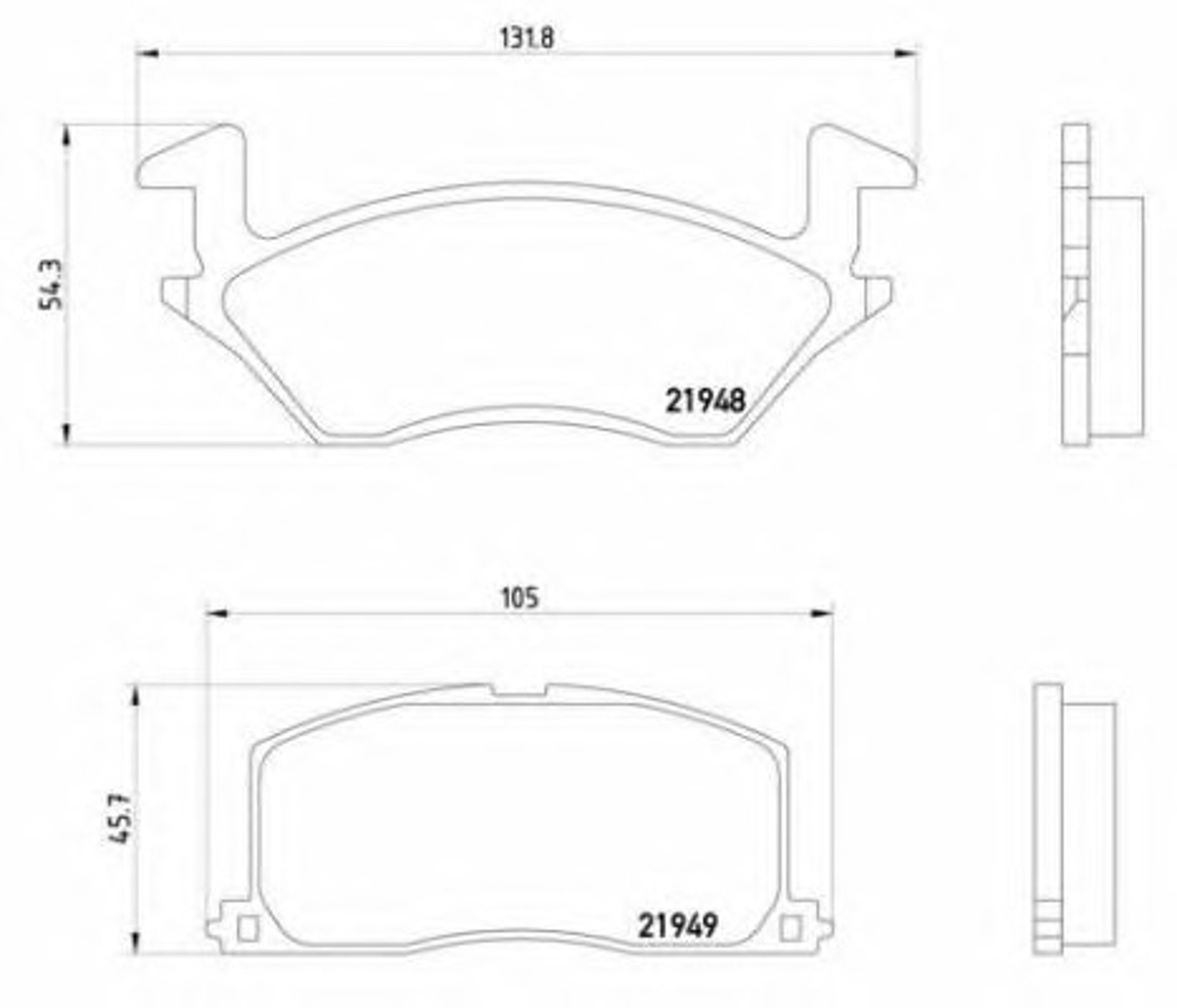 Колодки тормозные дисковые BREMBO P83022