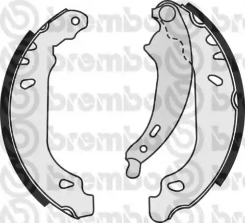 S 68 524 BREMBO Тормозные колодки задние (барабанные)