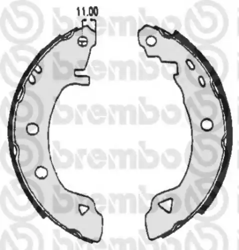 Тормозные колодки задние (барабанные) BREMBO S23508