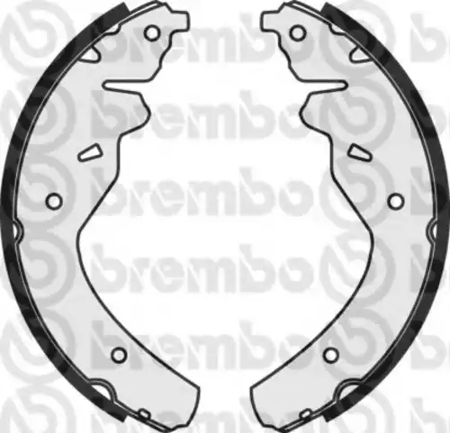 S30509 BREMBO Тормозные колодки задние (барабанные)