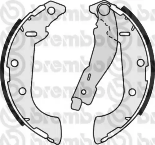 S61521 BREMBO Тормозные колодки задние (барабанные)