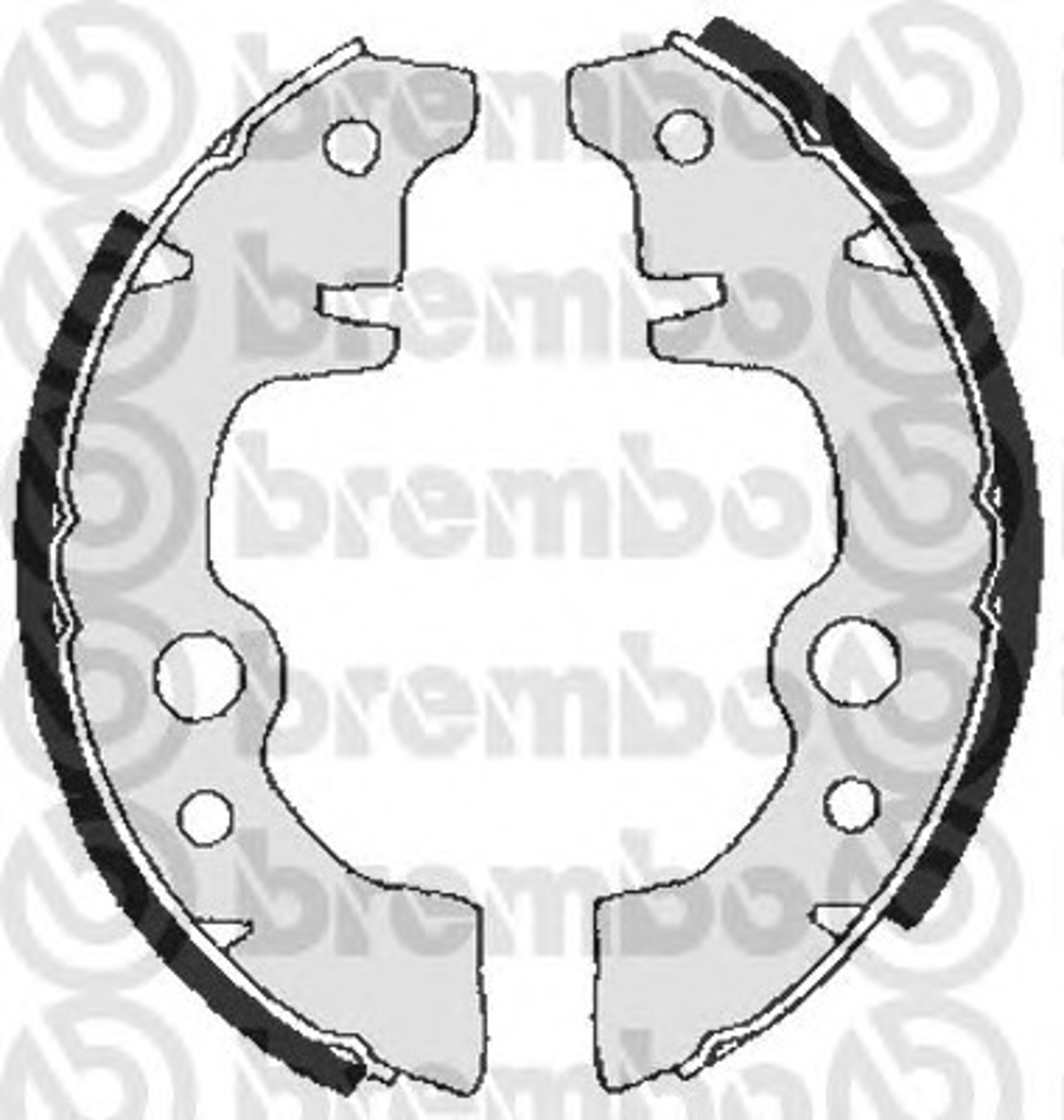 S68504 BREMBO Колодки тормозные барабанные