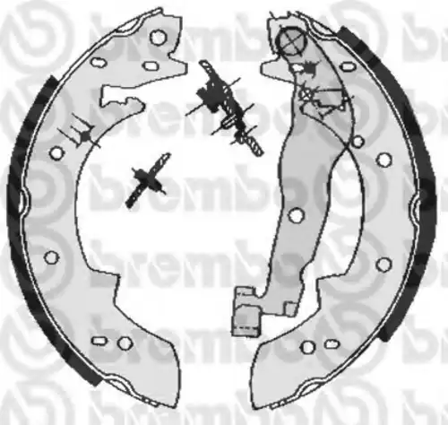 S68511 BREMBO Тормозные колодки задние (барабанные)