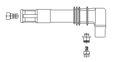 Наконечник высоковольного провода BREMI 13309A5