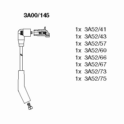 Комплект проводов зажигания BREMI 3A00/145