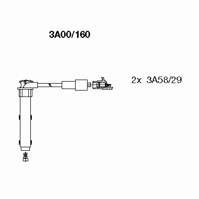 Комплект проводов зажигания BREMI 3A00/160
