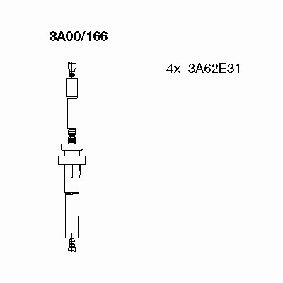 3A00/166 BREMI Провод высоковольтный