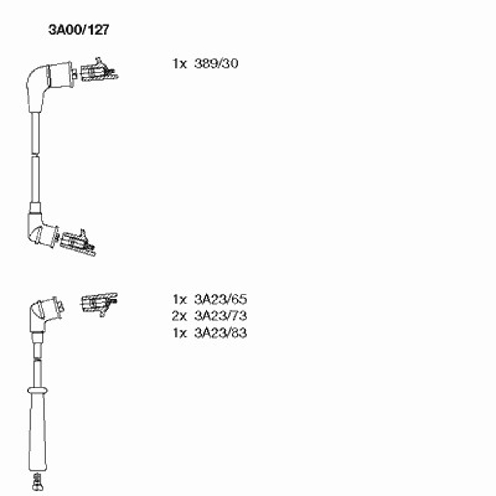 Комплект проводов зажигания BREMI 3A00/127
