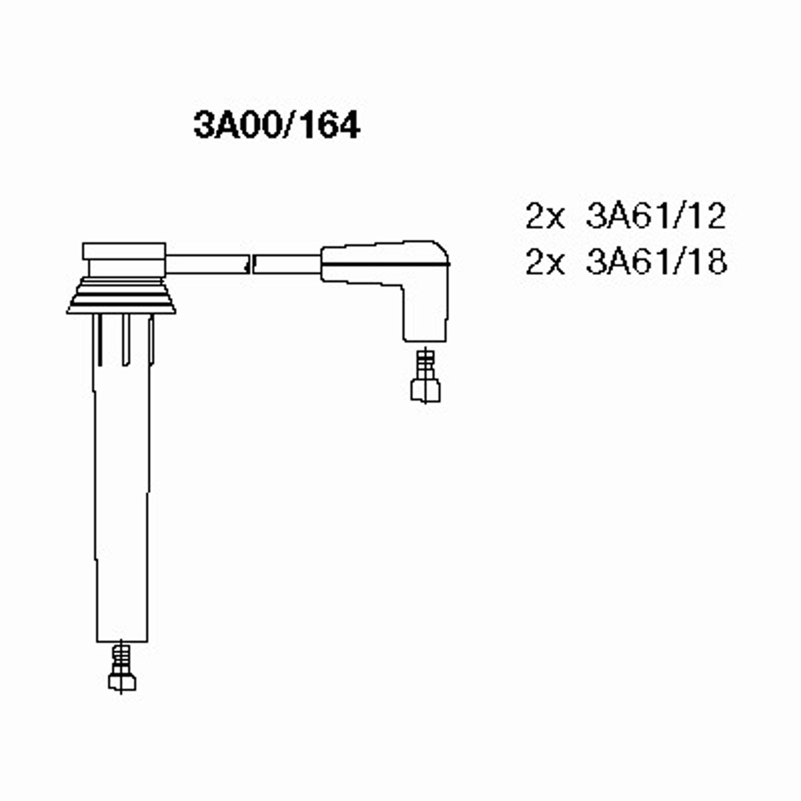 Комплект проводов зажигания BREMI 3A00/164
