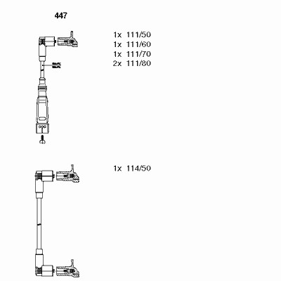 447 BREMI Комплект проводов зажигания