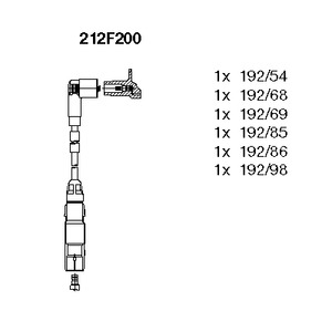 Комплект проводов зажигания BREMI 212F200