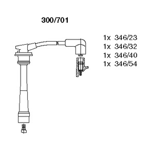 300/701 BREMI Комплект проводов зажигания