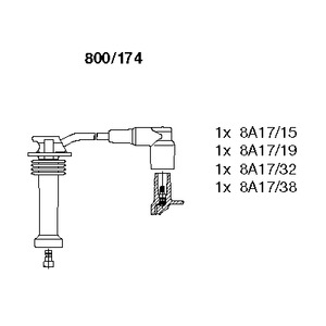 Комплект проводов зажигания BREMI 800/174