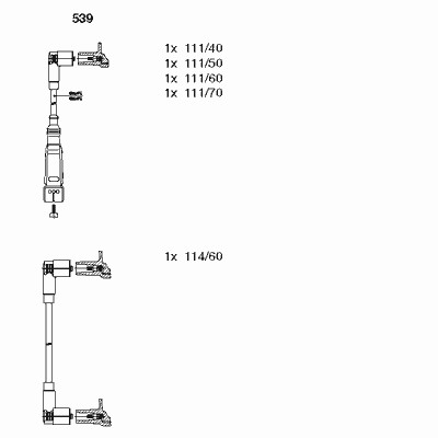 Комплект проводов зажигания BREMI 539