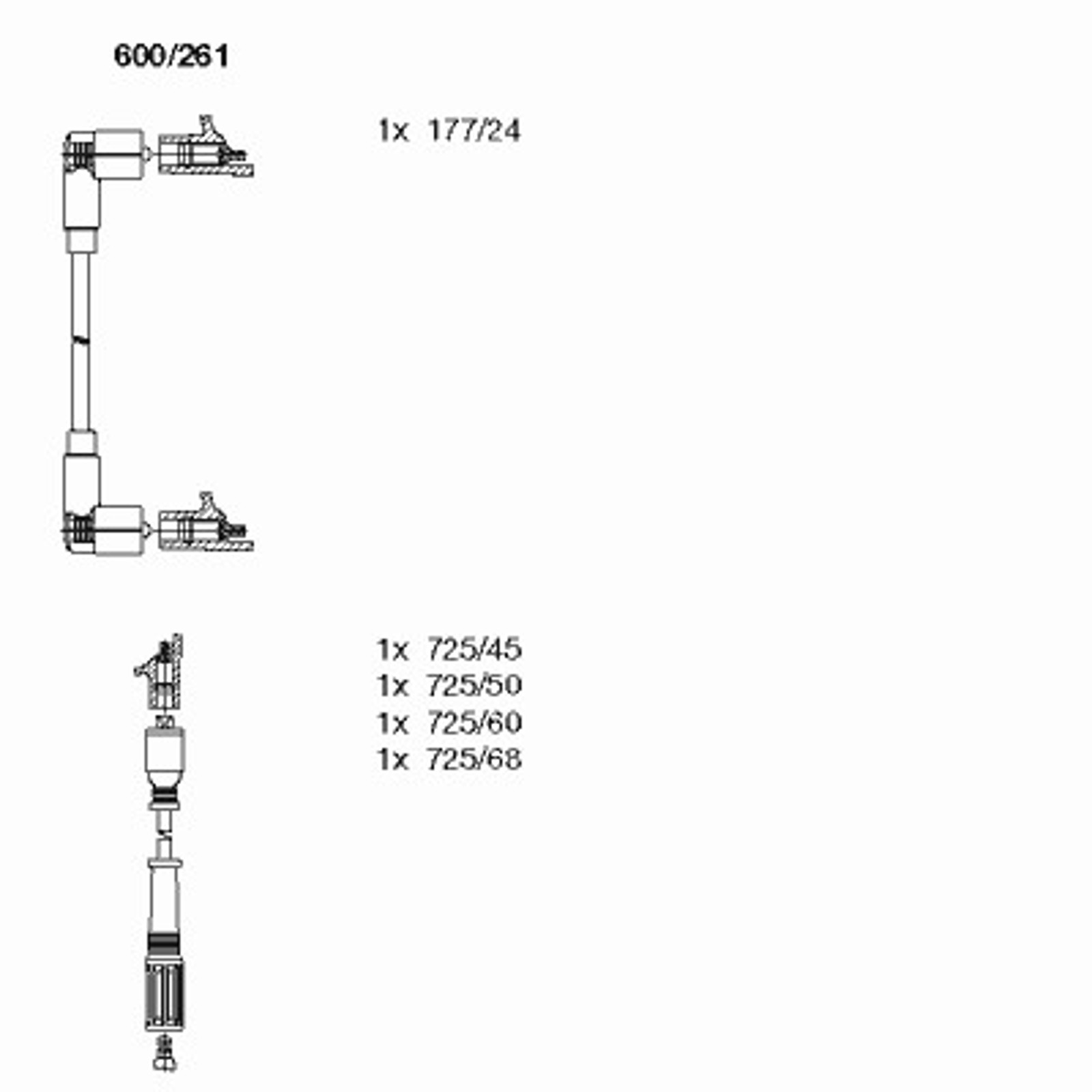 Комплект проводов зажигания BREMI 600/261