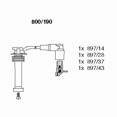 Провод высоковольтный BREMI 800/190