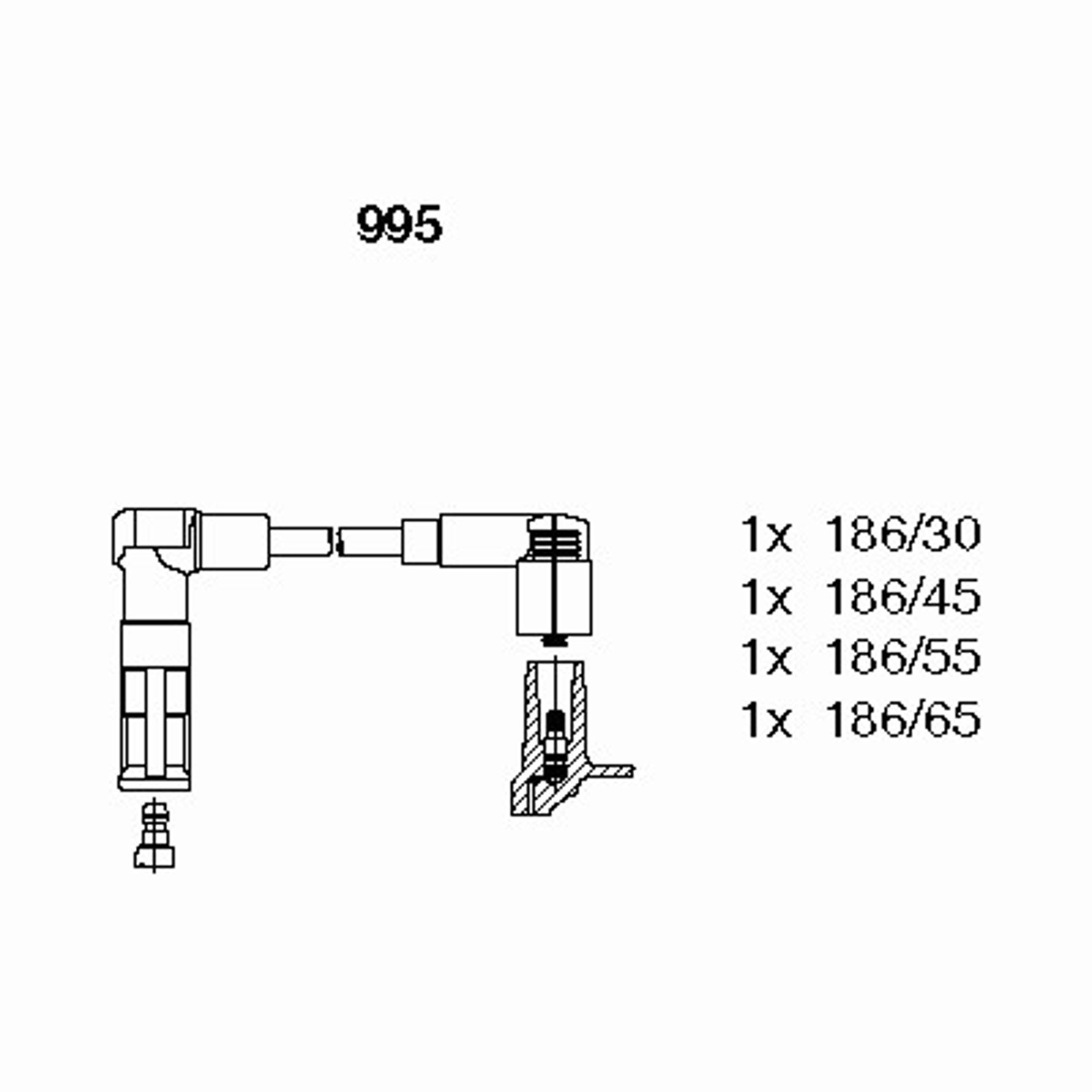 Комплект проводов зажигания BREMI 995