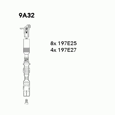 9A32 BREMI Комплект проводов зажигания