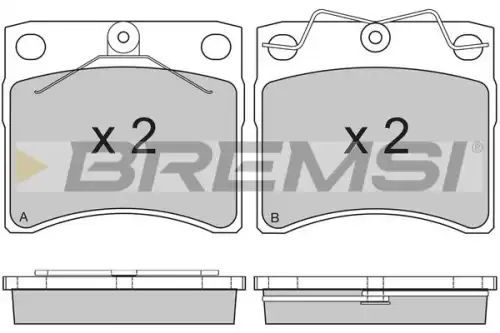 Колодки тормозные дисковые BREMSI BP2802